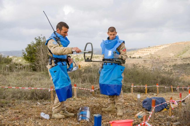 Deminage au Liban